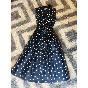👗Black and White Polka Dot Vintage Style Dress